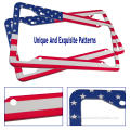 American flag type license plate cover